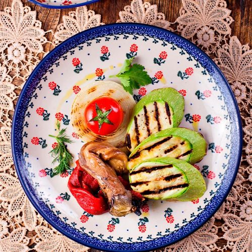 Овощи, запеченные в дровяной печи