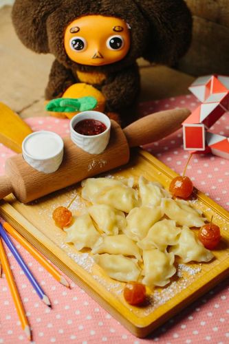 Вареники с творогом и бананом