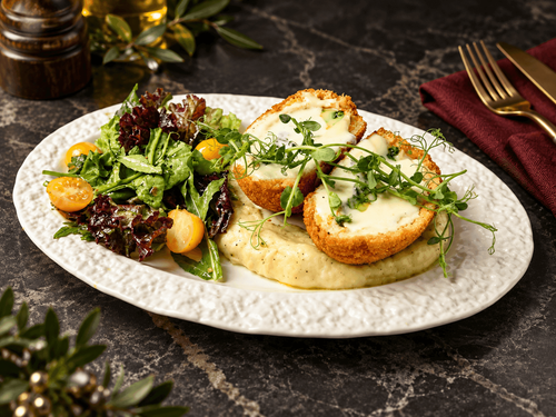 Хрустящая курица с сыром и шпинатом