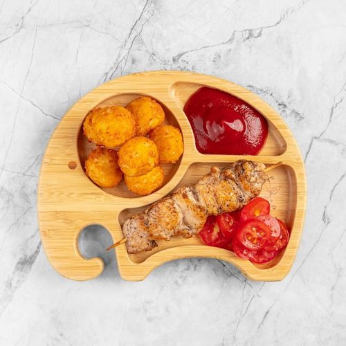 Шашлычок из курицы с картофельными крокетами